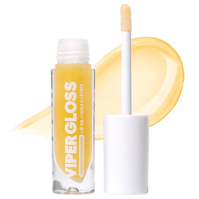 Zizia Viper Gloss – Moisturizing Lip Plumper Gloss with Hyaluronic Acid, Ginger, & Cayenne – Clean, Vegan, & Cruelty-Free Hydrating Lip Oil for a Smooth, Fuller Look, Non-Sticky Finish - 0.14 fl oz