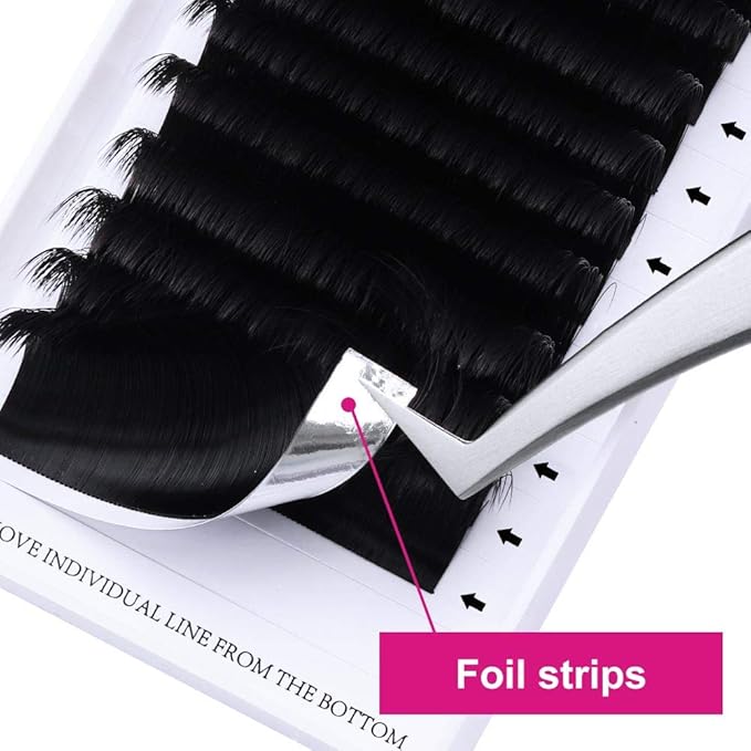 Lash Extensions Volume Fans Easy Volume Lashes 0.05 D Curl 19mm 2D-10D Easy Fanning Lash Extensions Professional Salon Use by FADLASH (0.05-D, 19mm)