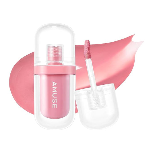 Amuse Seoul Jel-Fit Tint (03 Nupink) | Korean Jelly Lip Tint, Long-Lasting Lip Stain, Hydrating & Glossy, Hyaluronic Acid for Smooth Moisturized Lips, High Pigmentation, Vegan