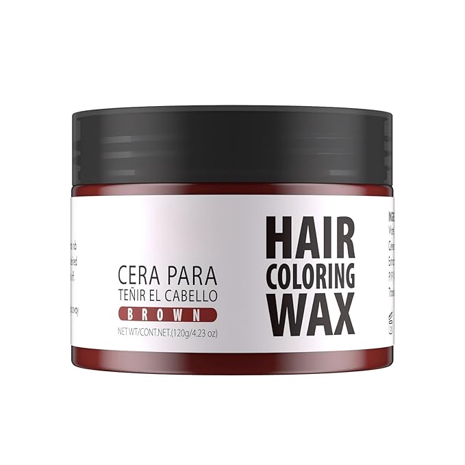 Gowwim Hair Wax Color, Temporary Hair Dye Color Wax Natural Hold & Non - Greasy for Women & Men 4.23 Oz Brown