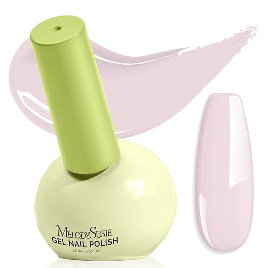 MelodySusie Highly Pigmented Gel Nail Polish, 0.56 Fl Oz Soak Off UV LED Pink Gel Polish, Plant-Based Formula, 16.5ml Tilt-and-Stand Bottle, TPO & HEMA Free, Gift for Nail Art at Home & Salon