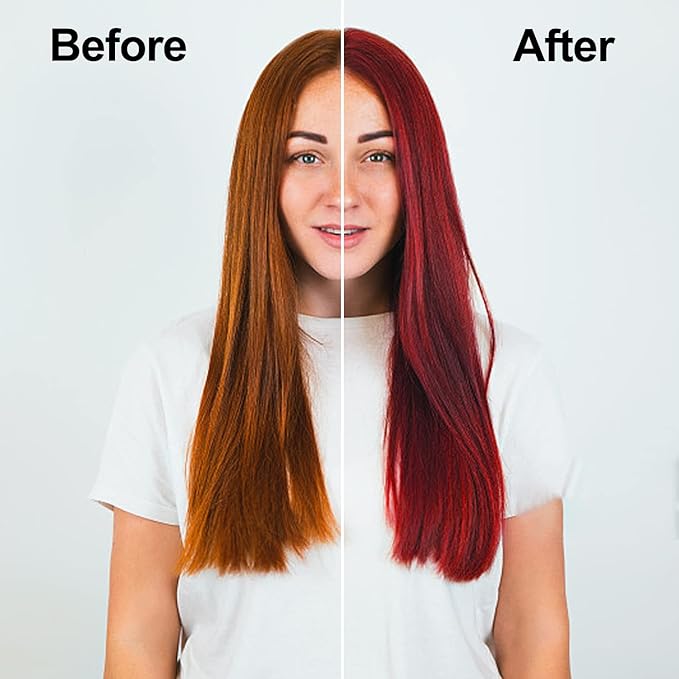 Agthyuve Wine Red Hair Dye Shampoo, Easy To Use, Semi-Permanent Color Shampoo - Lasts 30 Days, 16.9 FL Oz