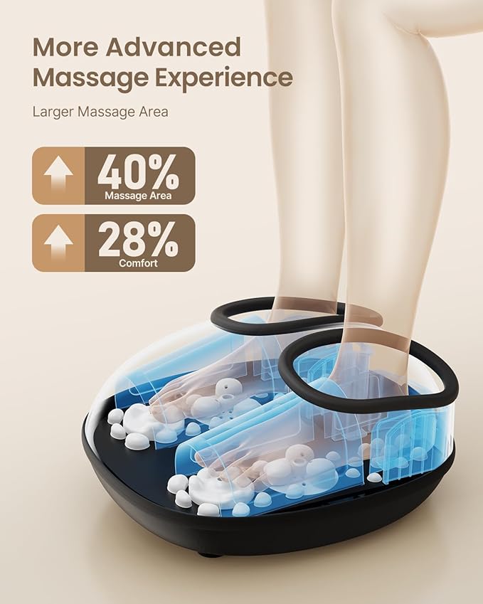 RENPHO Foot Massager with Heat, [2026 Upgraded] Birthday Gifts for Women Men Elderly, FSA Eligible Shiatsu Foot Massager for Plantar Fasciitis, Deep-Kneading, Air Squeezing Feet Massager, Size 12 DG