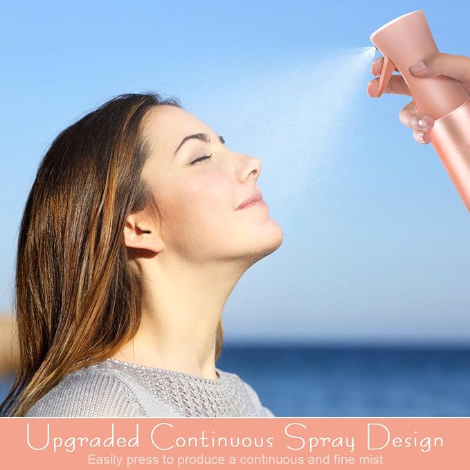 Apidgrowth Hair Spray Bottle, Fine Mist Refillable Spray Container,Ultra-Fine Continuous Spray Bottle for Skincare, Plant Care, Pet Grooming, Cleaning