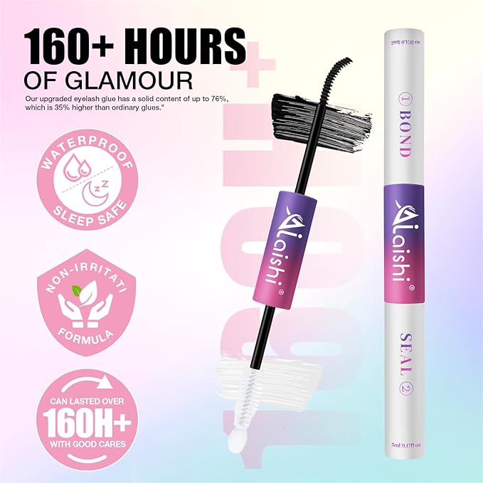 Lash Clusters Kit, DIY Cluster Eyelash Extensions 9‑16mm, 30D+40D, 280pcs Fluffy D Curl Natural Lashes with Lash Bond and Seal, Tweezers–Waterproof Fake Cat Eye Wispy Individual Clusters(16MIX1-1-S)