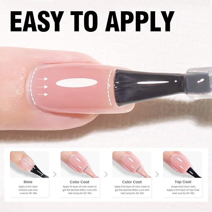 VENALISA Jelly Gel Polish 1 Pcs Translucent Nude Pink Gel Nail Polish Soak Off UV Gel DIY at Home Manicure Salon Nail Art For Girls Women