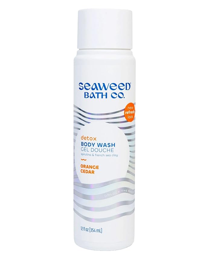 Title: Seaweed Bath Co. Detox Body Wash - Orange Cedar - Hydrating Foaming Cleanser with Refreshing Natural Ingredients - Vegan, Paraben and Sulfate Free Shower Gel for Women and Men - 12 oz