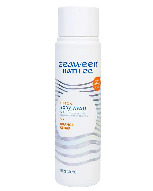 Title: Seaweed Bath Co. Detox Body Wash - Orange Cedar - Hydrating Foaming Cleanser with Refreshing Natural Ingredients - Vegan, Paraben and Sulfate Free Shower Gel for Women and Men - 12 oz