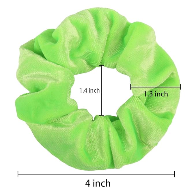 Didder 20 Pcs Hair Scrunchies Solid color Soft Scrunchies Hair Ties Green Velvet Scrunchy Elastics Bobbles Ropes Scrunchie Hair Bands for Women Girls