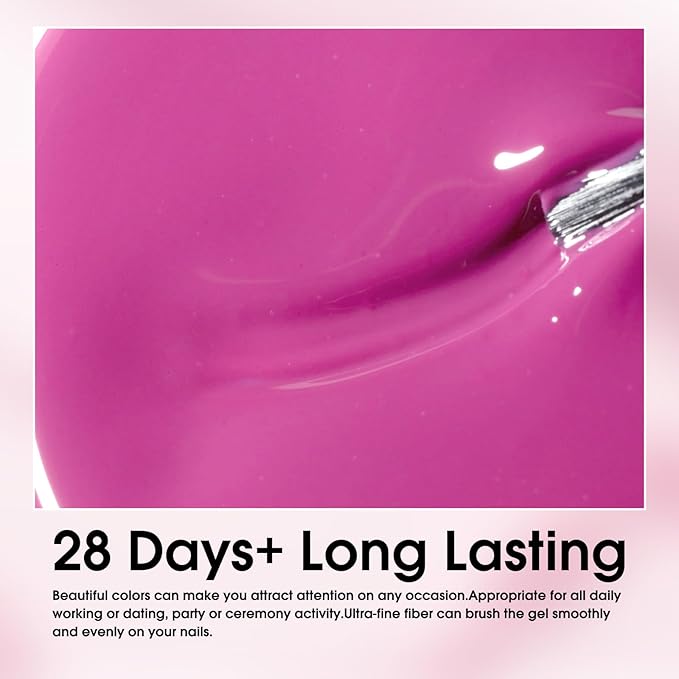 VENALISA Pink Gel Nail Polish 1 Pcs Hot Pink Color Gel Polish Soak Off UV Gel DIY at Home Manicure Salon Nail Art For Girls Women