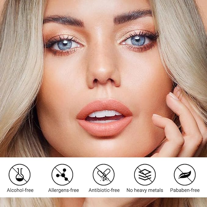 evpct Orange Coral Lip Stains Peel off, Peel off Lip Liner Tattoo Lip Stain Tint Gloss Marker Makeup, Long Lasting Waterproof 24 Hours Matte Finish Transfer-proof Pigmented Color Stay Lipsticks, 115#
