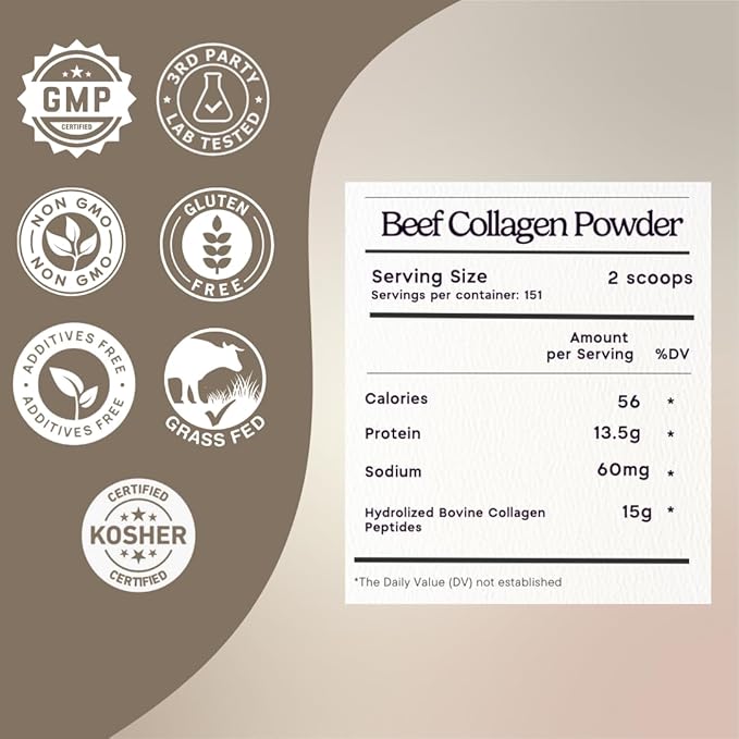 Zen Principle Grass-Fed Agglomerated Collagen Peptides 5 lb. Anti-Aging Hydrolyzed Protein Powder for Healthy Hair, Skin & Joints. Paleo and Keto Friendly, GMO and Gluten Free, Pasture-Raised Bovine.