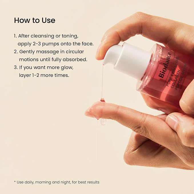 BIODANCE Pore Perfecting Collagen Peptide Serum, Skin Firming & Radiance Boost, Plumping, Pore Care, Makeup Prep Serum for All Skin Types, Korean Skin Care, Gifts for Women | 1.01 fl.oz x 1 ea