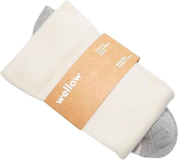 Wellow Wide Calf Compression Socks, Knee High Support, Fit for Men & Women, 18-25 mmHg, Made with Viscose from Bamboo