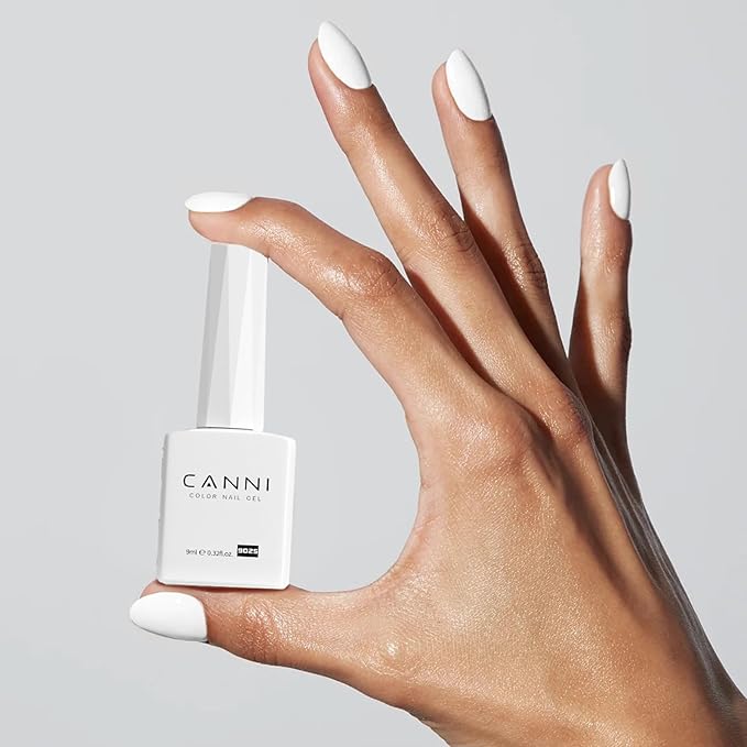 CANNI 6Pcs 9ml Pastel Gel Nail Polish Set- White Pink Light Blue Gel Polish Kit Candy Milky White Colors DIY at Home Salon Christmas New Year's Gifts for Girls