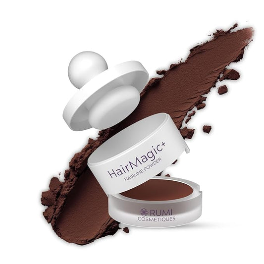 Rumi Cosmetiques HairMagic+ Root Touch Up Powder for Mature Women – Instant Gray Hair Coverage & Hairline Filler – Water-Resistant, Natural Finish, with Argan Oil & Vitamin E (Copper)