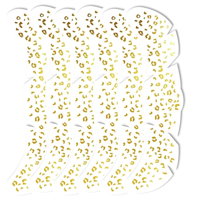 Cheetah Glitter Freckles Face Tattoo Glitter Freckles for Face Gold Sparkle Freckles Leopard Print Face Glitter Makeup Patches