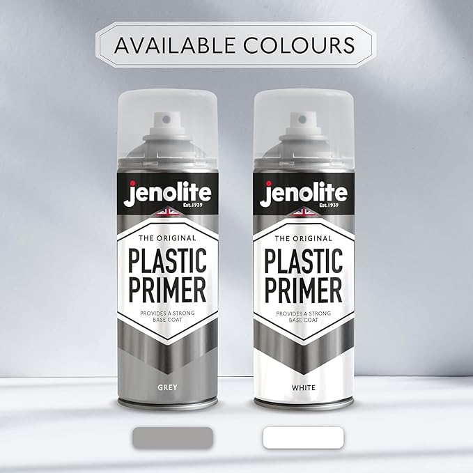 JENOLITE Plastic Primer Aerosol | WHITE | Premium Quality Durable Plastic Primer | Ideal for plastic garden furniture, planters & other hard plastics | 400ml (13.5 fl oz)