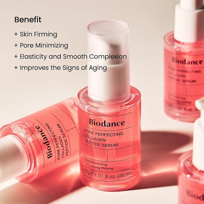 BIODANCE Pore Perfecting Collagen Peptide Serum, Skin Firming & Radiance Boost, Plumping, Pore Care, Makeup Prep Serum for All Skin Types, Korean Skin Care, Gifts for Women | 1.01 fl.oz x 1 ea