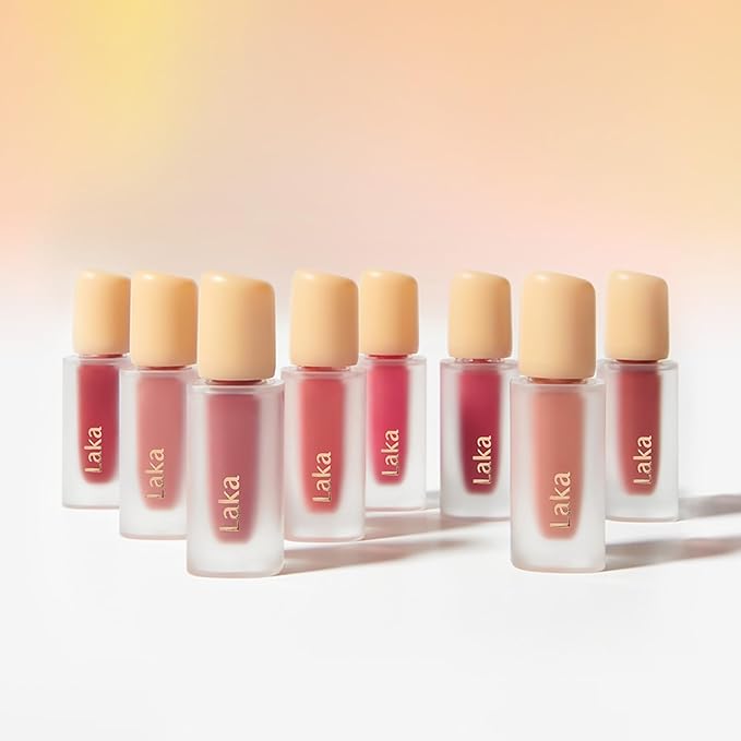 Laka Fruity Glam Tint, 4.5g/0.15oz, Glowing Lip Stain with Wide Color Spectrum, Hydrating & Lightweight Texture, Long-Lasting Bold Stain, Non-Sticky, Vegan, K-Beauty (#130 Fogberry)