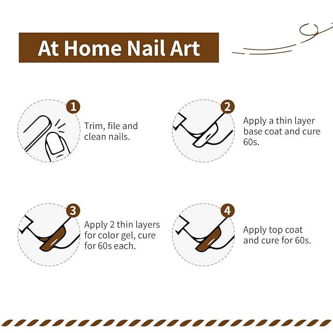 JODSONE Caramel Brown Gel Nail Polish 10ml Soak Off Nail Polish Chestnut Brownie Nail Color Salon Quality Long-Lasting Low Odor Need U V Lamp Curing