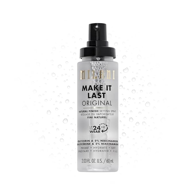Milani Setting Spray + Primer, Make It Last Original - Natural Finish with Niacinamide for Hydration, Setting Spray for Makeup and Face Primer, 3-in-1 Prime + Hydrate + Set, 2.03 Fl. Oz