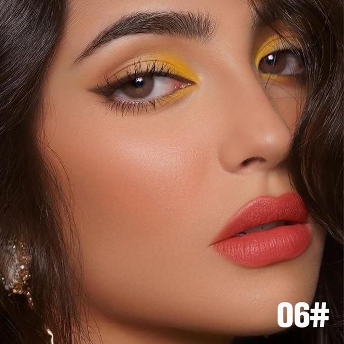evpct Orange Red Peel Off Lip Stain Tints with Tweezer, Matte Liquid Lipstick Lip Stain Long Lasting Waterproof for Women, Non-stick Cup Lipstick Peel Off High Pigmented Smudge-proof Easy Apply, 06#