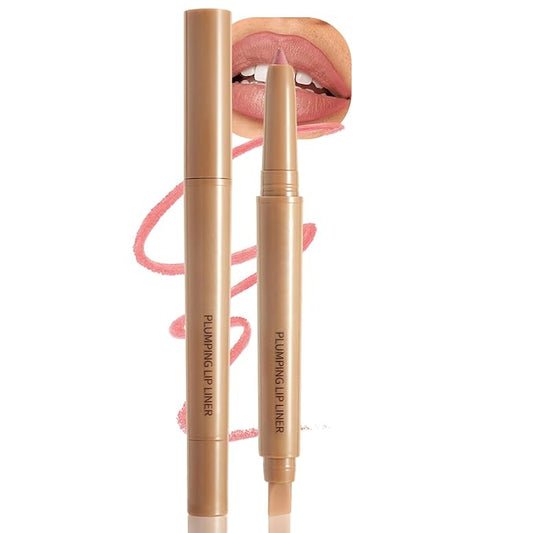 Lip Liner Pencil Matte Lipstick with Smudger, Waterproof Creamy Lip-tint Lipliner Formula for Defining & Sculpting Lips, Kiss-proof Lip-crayon for Natural Plump Lip Makeup (01 Salmon Pink)