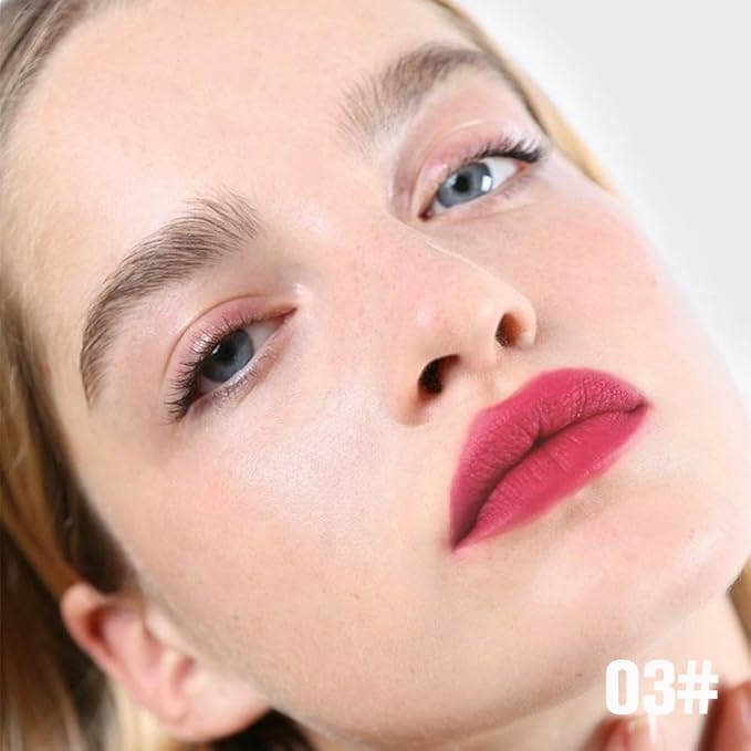 evpct Vivid Red Peel Off Lip Stain Tints with Tweezer, Matte Liquid Lipstick Lip Stain Long Lasting Waterproof for Women, Non-stick Cup Lipstick Peel Off High Pigmented Smudge-proof Easy to Apply, 03#