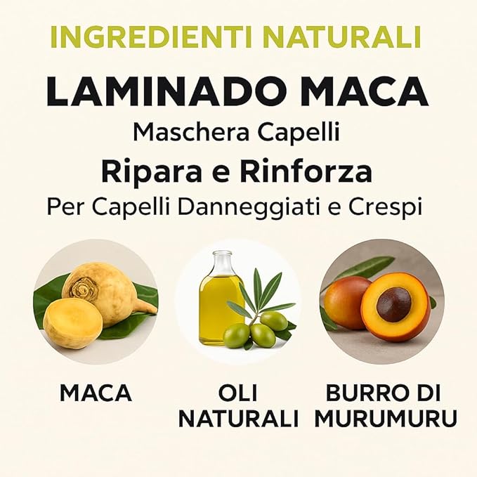 LZ Maca Hair Treatment Cream – Deep Conditioning & Collagen Repair for Damaged & Frizzy Hair – Smooth, Silky Hair & Strength Care – Capillary Regeneration