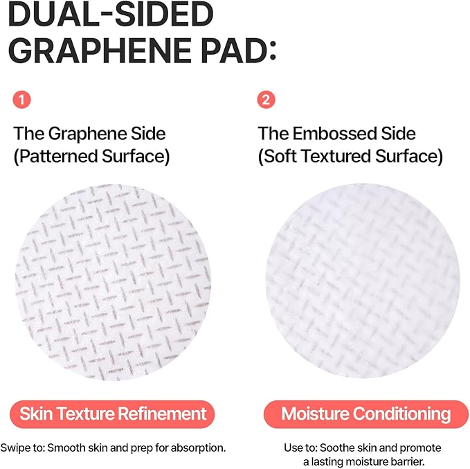Graphene Peeling Toner Pad – Gentle Daily Exfoliating Facial Toner Pads with Graphene Fiber, Pore-Clearing & Oil-Balancing for Smooth Skin (60 Pads / 220g)