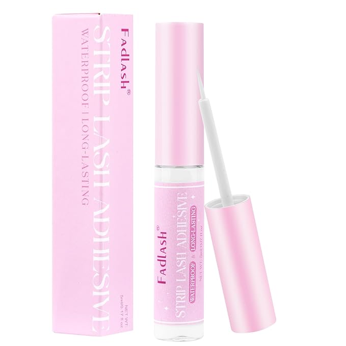 FADLASH Eyelash Glue for False Lashes White Clear Strip Lash Glue Strong Hold Waterproof Long-Lasting 5ml