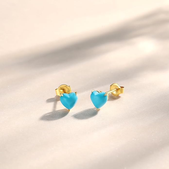FANCIME 14k Solid Yellow Gold Stud Earrings Gemstone Prong Cluster Stud Earrings Fine Jewelry Gifts for Her Mom Women Wife