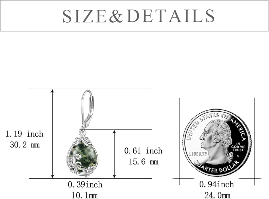 POPLYKE Celtic Filigree Teardrop Drop Dangle Earrings Sterling Silver Leverback Earrings Jewelry for Women