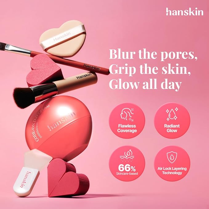 Hanskin DD Cream Foundation – Korean BB Cream Liquid Foundation | Lightweight Semi-Matte Tinted Moisturizer | Pore-Blurring, Tone-Evening Daily Base Makeup | 1.18 fl oz (23N NATURAL BEIGE)