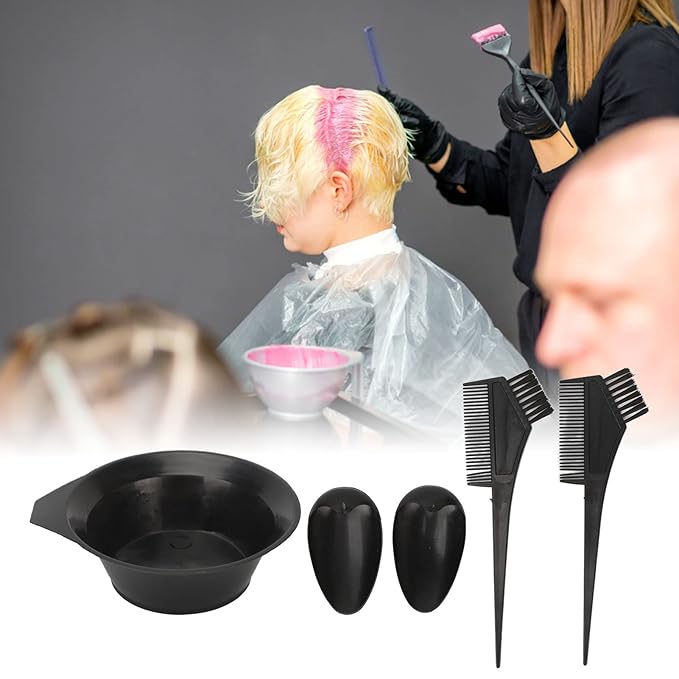 Hair Coloring Dyeing Kit, Household Hair Bleach Kit Hair Coloring, Hair Color Kit with Hair Dye Brush, Hair Color Bowl etc, Hair Dye Kits for Hair Salon, DIY, Micro Weaving, Spa
