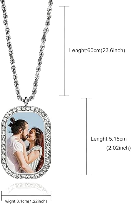 CLYLIFE Picture Necklace Personalized Photo,Custom Disc/Heart Pendant for Men Women Dad Mom Customized Necklace with Chain Photos Memorial Gifts for Mother's Day, Birthday, Anniversary