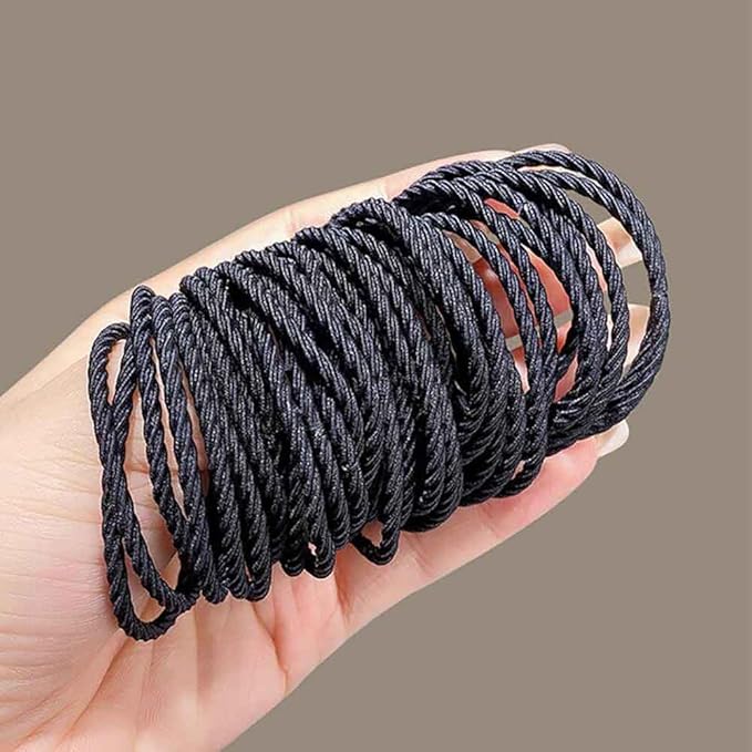Elastic Hair Ties, Thick Seamless Hair Bands No Damage Soft Ponytail Holders Hair Accessories for Girls Women (A 200 Pieces,One Size)