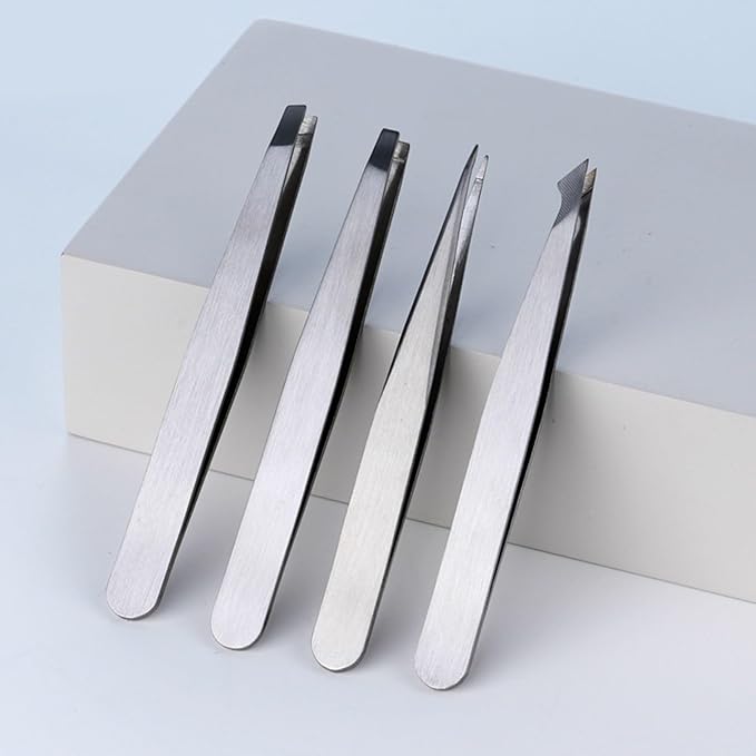 Tweezer Set Professional Stainless Steel Tweezers For Eyebrow Precisions For Facials Hair Splinters Ingrown Hair Removal Eyebrow Tweezers