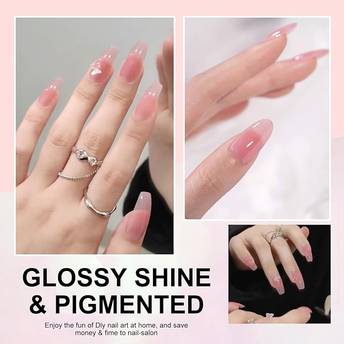 Major Dijit Quick Dry Nail Polish 12ml/0.41fl oz Nude Pink Regular Nail Lacquer Fast Drying & Long Lasting Nail Polish Nail Art Effect for Nail Salon