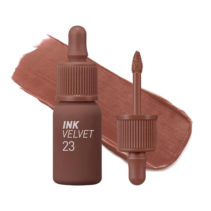 Peripera Ink the Velvet Lip Tint - High Pigment Color, Longwear, Weightless, Gluten-Free, Paraben-Free (023 NUTTY NUDE)