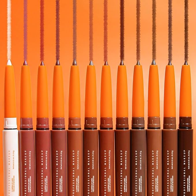 Matte Lip Liner Pencil for Shaping Lips, Retractable Creamy Brown Crayon LipLiner Pencil, Long Lasting Waterproof Lipstick Lip Liner Makeup, Vegan Beauty 02#