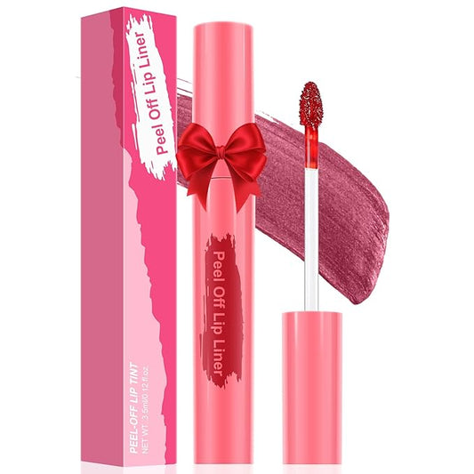 Lip Stain Peel Off - Long Wear Tattoo Lip Liner, Waterproof & Transfer-proof Peel Off Lip Stain with Matte Finish, Lip Tint For All Skin Types (Mauve, 1 Count(Pack of 1))