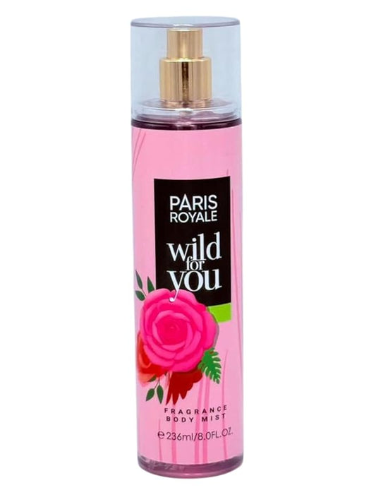 Paris Royal Wild For You Body Mist for Women, 8 Fl Oz - Passionate Fruity Floral Fragrance - Bold & Playful Body Spray (Wild for you)