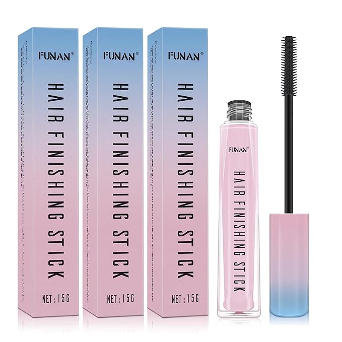 FUNAN Hair Finishing Stick for Small Broken 3 Pack, Broken Hair Finishing Stick, Slick for Women, Naturally Refreshing