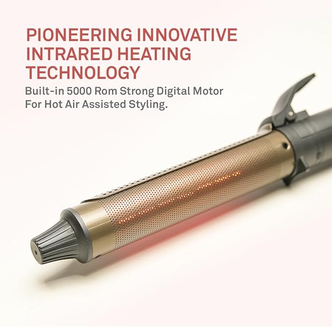 Caliber Lumina Heat Professional Infrared Curling Iron with Digital Temperature Control, 3 Sizes (1-1/4 (32mm))