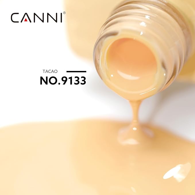 CANNI Pastel Yellow Gel Nail Polish, 1Pcs Pale Light Yellow Gel Polish Color High Gloss Soak Off U V Manicure Salon DIY