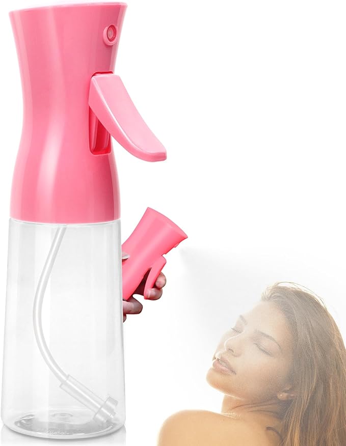 Fun Gift Spray Bottle For Hair,Continuous Water Mister for Hairstyling, Salons, Cleaning, Plants,Essential Oil Scents,Ultra Fine Mist Sprayer,6.8 OZ /200 ML-pink(Christmas Gifts)