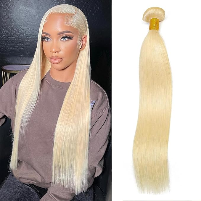 NJMNJM 613 Human Hair Bundles Straight Blonde Bundles Human Hair 28 Inch 12A Brazilian Virgin 613 Bundles Blonde Straight Bundles Hair Extensions
