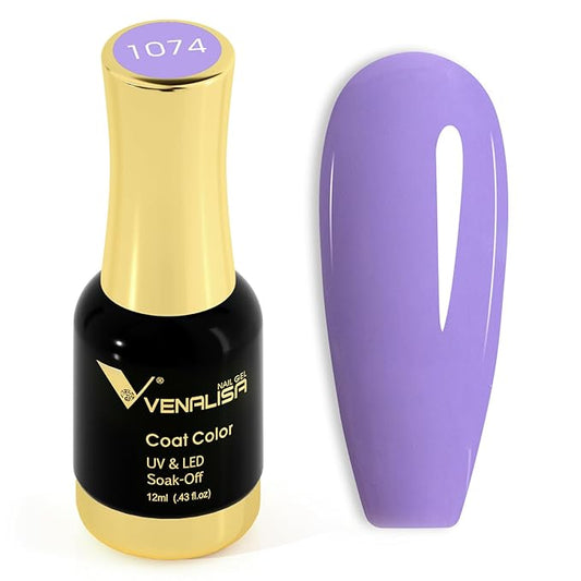 VENALISA Purple Gel Nail Polish 1 Pcs 12ml Purple Color Gel Polish Soak Off UV Salon Manicure DIY at Home Nail Art For Girls Women